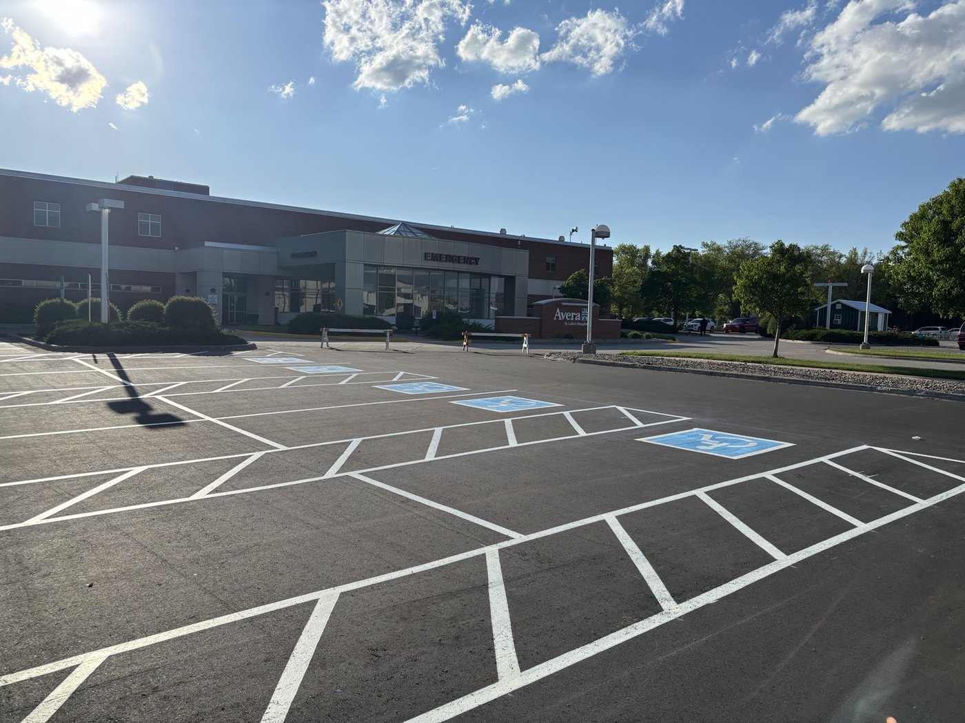 Modern commercial lot wide view