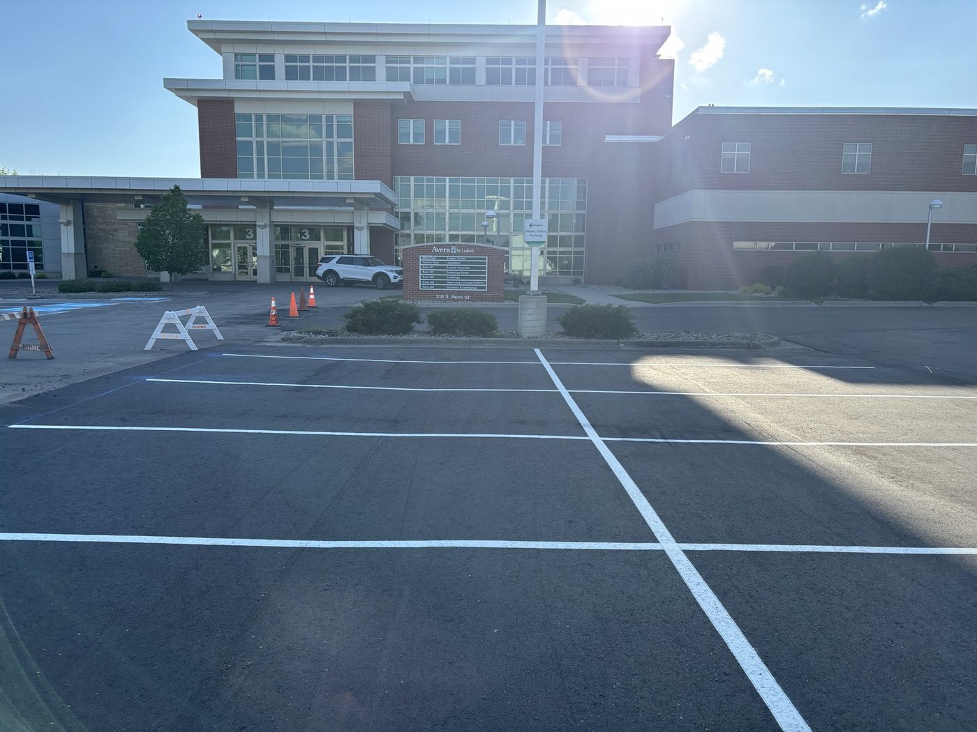 Office complex parking detail