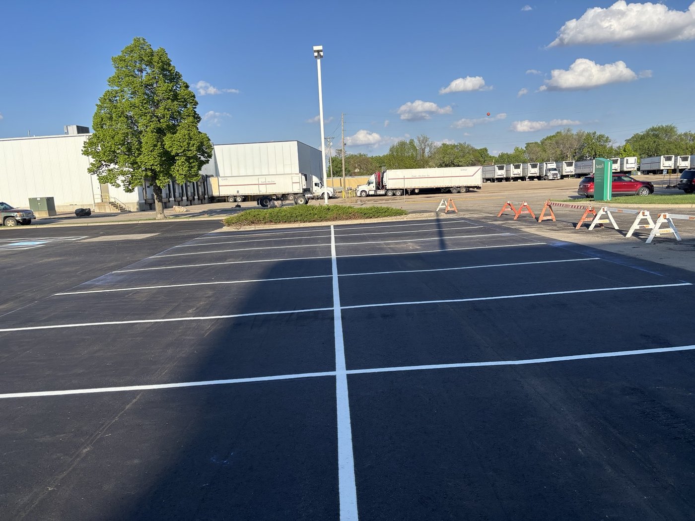 Commercial lot with ADA markings