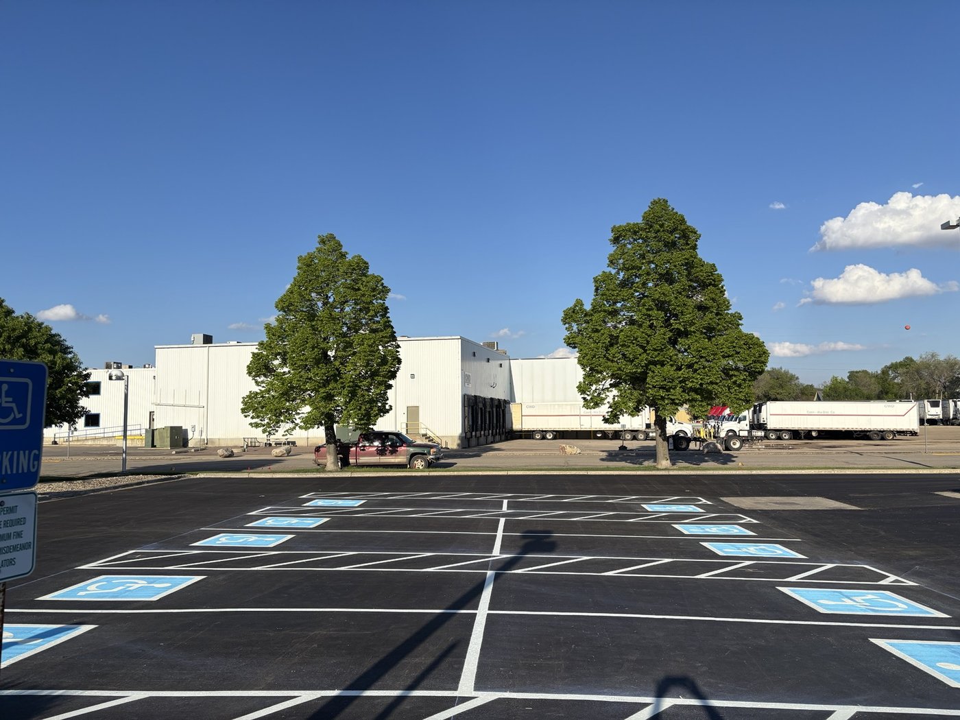 Commercial property striping detail