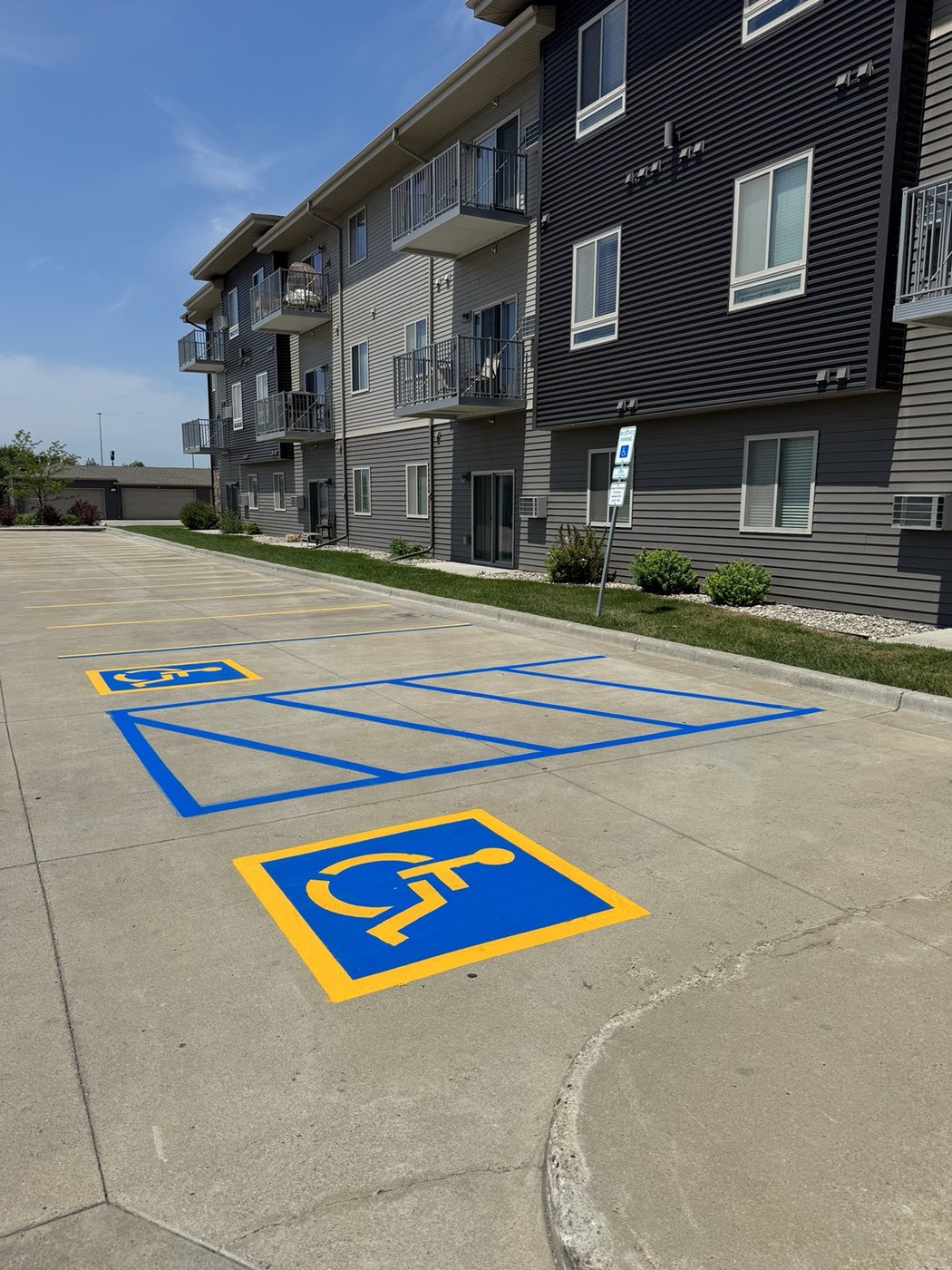Office building ADA accessible parking