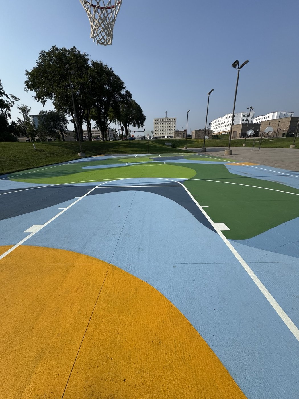 Multi-color court painting