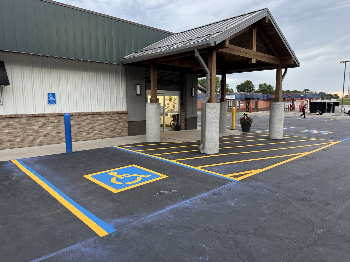 Grocery store ADA accessible parking space